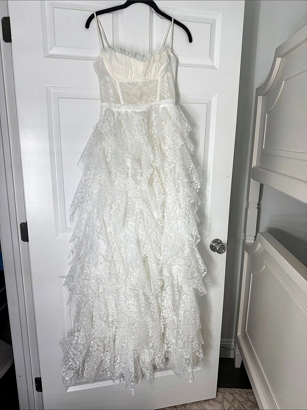 For Love & Lemons Lorena Maxi Dress Lace White